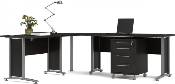 Tvilum Rohová doska stola Officer 80 cm čierna
