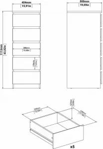 Tvilum Komoda Simplicitous 233 40 cm čierny mat