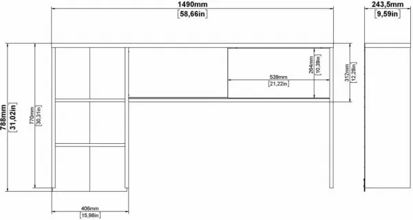 Tvilum Písací stôl Felixa 481/02 149 cm hickory Jackson