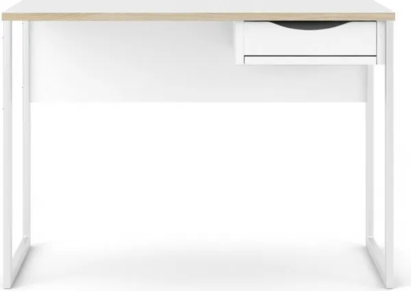 Tvilum Písací stôl Felixa 513 110 cm hickory Jackson/biely