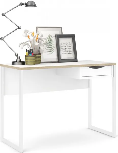 Tvilum Písací stôl Felixa 513 110 cm hickory Jackson/biely
