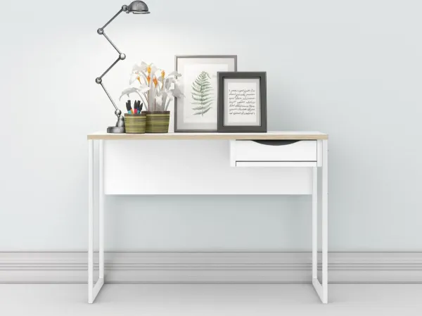 Tvilum Písací stôl Felixa 513 110 cm hickory Jackson/biely
