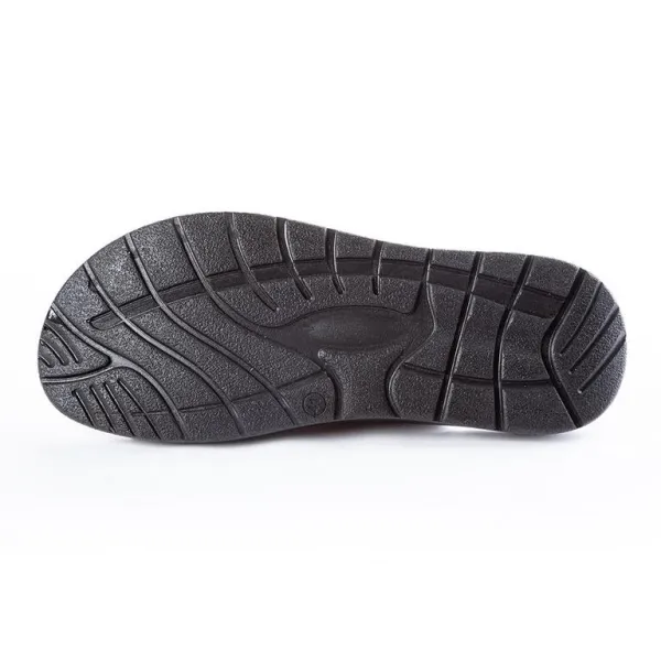 Pánske šľapky na suchý zips hnedé