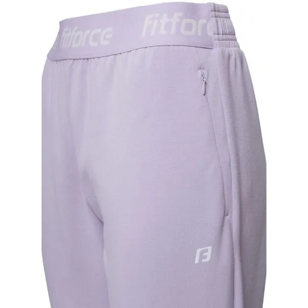 Fitforce JUWIDI Dámske fitness tepláky, fialová, veľkosť