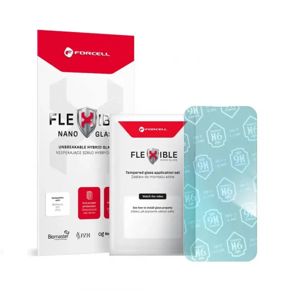 Forcell Flexible Nano Glass hybridné sklo, iPhone 14 Pro Max, priehľadné
