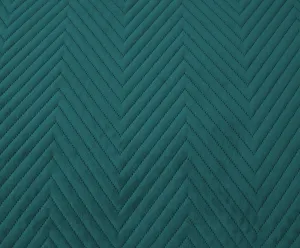 Tyrkysový zamatový prehoz na posteľ ARROW VELVET Rozmer: 170 x 210 cm
