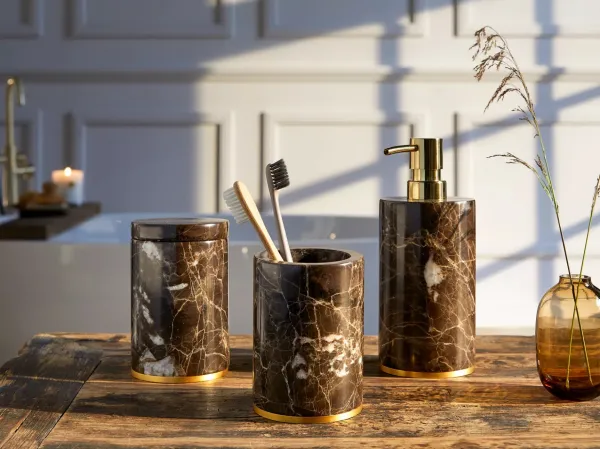 Dedaine Soap Dispenser Brown Marble