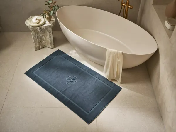 Cotton Bath Mat Petrol
