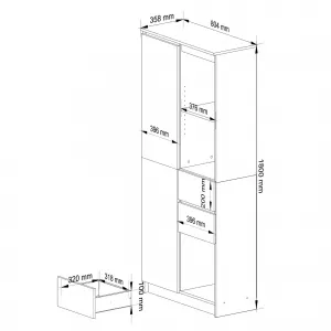 Ak furniture Skriňa Rexa II 80 cm biela lesk