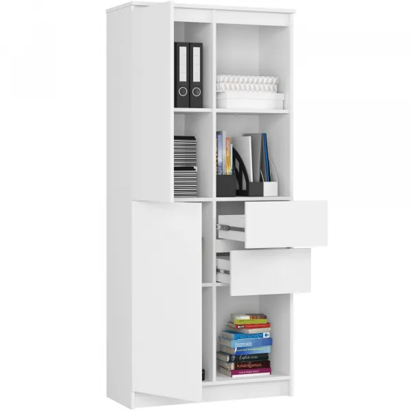 Ak furniture Skriňa Rexa II 80 cm biela
