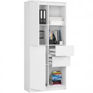 Ak furniture Skriňa Rexa II 80 cm biela