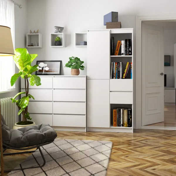 Ak furniture Skriňa Rexa II 80 cm biela