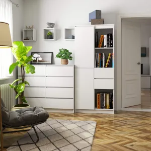 Ak furniture Skriňa Rexa II 80 cm biela