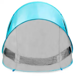 STRATUS Samorozkladací outdoorový paraván, UV 40, 195x100x85 cm - svetlo modrý
