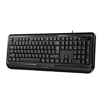 Genius KB-118 II, klávesnice CZ/SK, klasická, voděodolná typ drátová (PS/2), černá