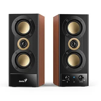 Genius reproduktory SP-HF800BT, 2.0, 20W, černo-hnědé, Bluetooth 5.3