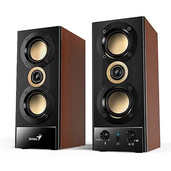 Genius reproduktory SP-HF800BT, 2.0, 20W, černo-hnědé, Bluetooth 5.3