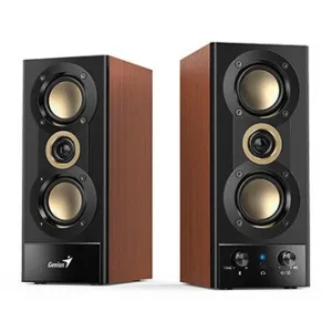Genius reproduktory SP-HF800BT, 2.0, 20W, černo-hnědé, Bluetooth 5.3