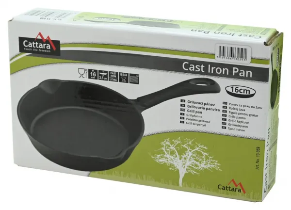 Grilovacia panvica s držadlom 16 cm, liatina