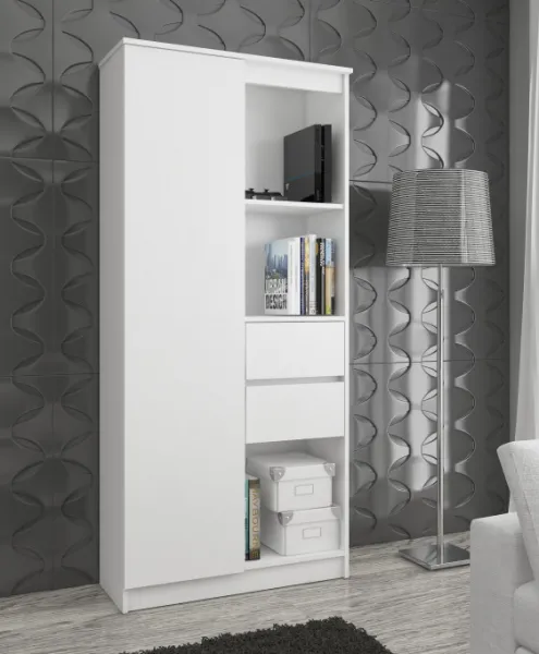 Ak furniture Skriňa Rexa II 80 cm biela