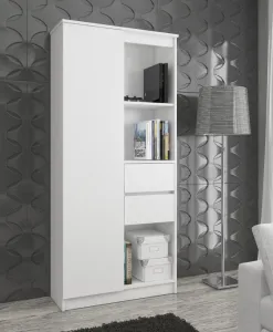 Ak furniture Skriňa Rexa II 80 cm biela
