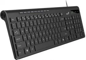 Genius Slimstar 230 II COPILOT 31310048407, klávesnice CZ/SK, multimediální, slim typ drátová (USB), černá