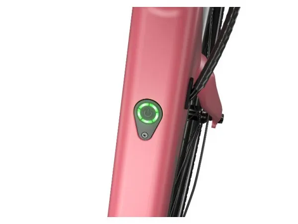 Crivit Mestský elektrobicykel s prehadzovačkou Shimano Cues Y.3 (ružovofialová)