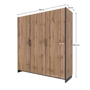 Šatníková skriňa AMONI 3D Tempo Kondela