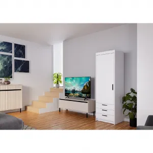 ArtLemp Šatníková skriňa ELLEN 1D3S | biela