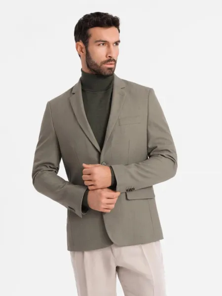 Trendy sako pre pánov olivové