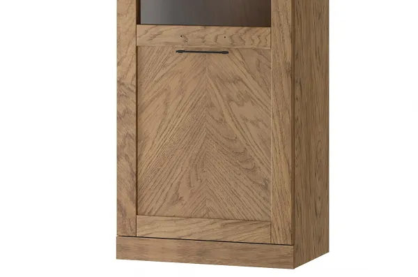 Szynaka Vitrína Cozy 10 z masívu s LED osvetlením 65 cm dub Rustikál