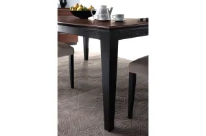Szynaka Jedálenský rozkladací stôl Fuego z masívu 160/240 cm dub antický/čierny
