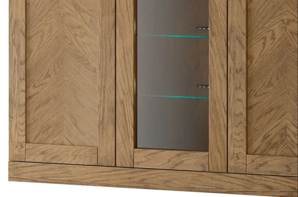 Szynaka Komoda Cozy 45 z masívu s LED osvetlením 140 cm dub Rustikál