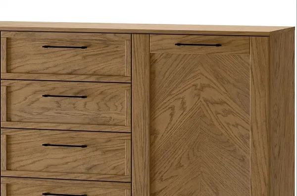Szynaka Komoda Cozy 47 z masívu 170 cm dub Rustikál
