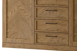 Szynaka Komoda Cozy 47 z masívu 170 cm dub Rustikál