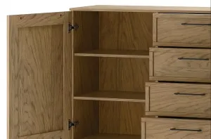 Szynaka Komoda Cozy 47 z masívu 170 cm dub Rustikál