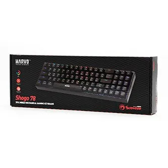 Marvo SHOGO 78, klávesnice US, herní, drátová (USB), černá, mechanická, podsvícení