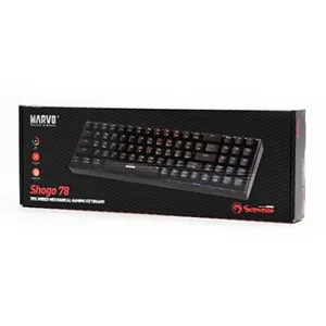 Marvo SHOGO 78, klávesnice US, herní, drátová (USB), černá, mechanická, podsvícení