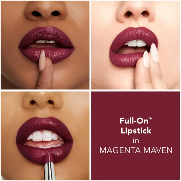 Buxom FULL-ON™ PLUMPING SATIN LIPSTICK krémový rúž so zväčšujúcim efektom odtieň Magenta Maven 2.5 ml
