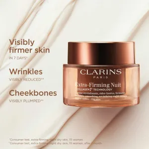 Clarins Extra-Firming Night Cream nočný liftingový krém proti vráskam pre suchú pleť 50 ml