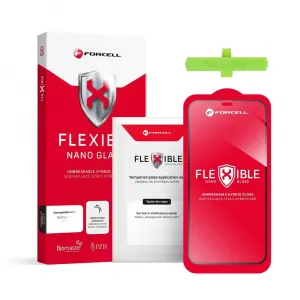 Forcell Flexible 5D Full Glue hybridné sklo, iPhone Xs Max / 11 Pro Max, čierne