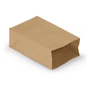 250 x Papierové sáčky 100x215x60 mm, 100% recyklované, s bočnými skladmi, hnedé