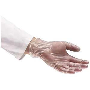 Nylonové rukavice ekonomické bez púdru, veľkosť M (7/8)