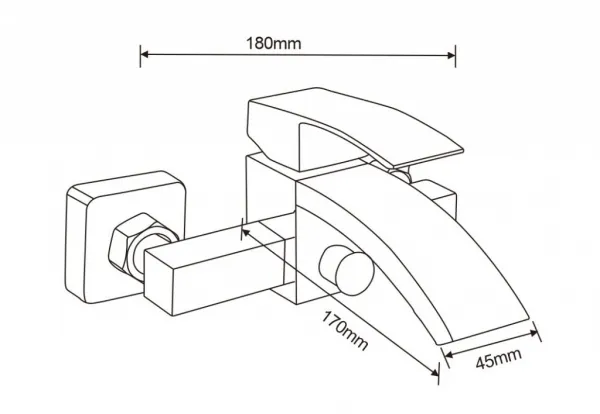 MEXEN/S - Libra R45 vaňová batéria s príslušenstvom, chróm 74513R45-00
