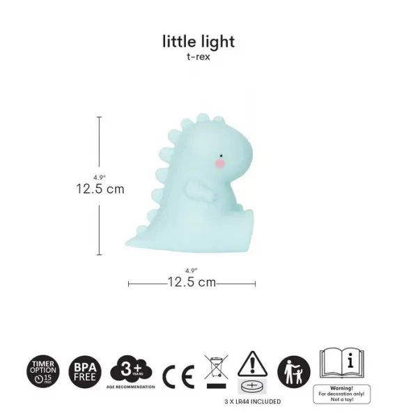 A Little Lovely Company - malé nočné svetlo - T-rex
