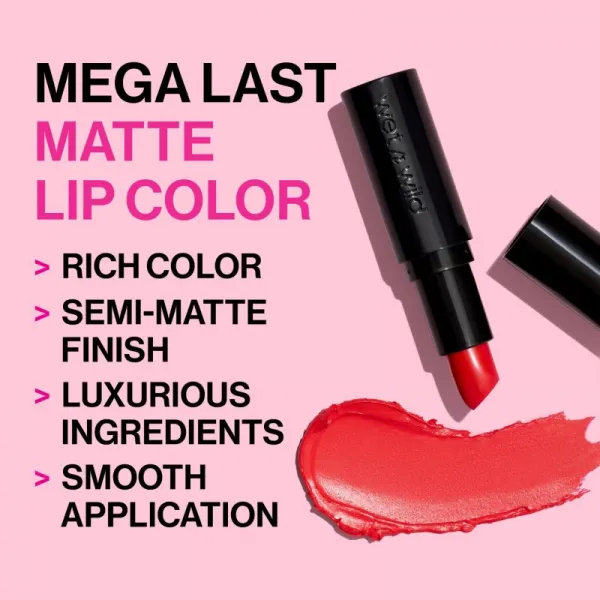 Wet n Wild MegaLast hydratačný rúž s matným efektom odtieň Stoplight Red 3.3 g