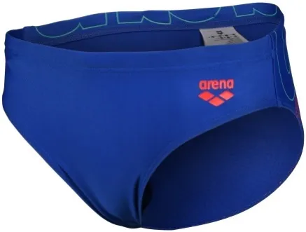 Arena boys swim brief graphic royal/fluo red 152cm