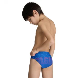 Arena boys swim brief graphic royal/fluo red 152cm