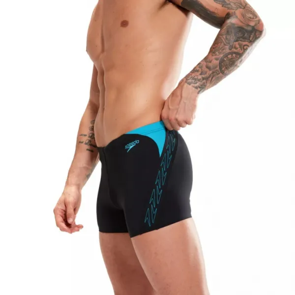 Speedo hyper boom splice aquashort black/bolt s - uk32