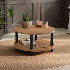 Kalune Design Konferenční stolek Roby borovice atlantic/černá